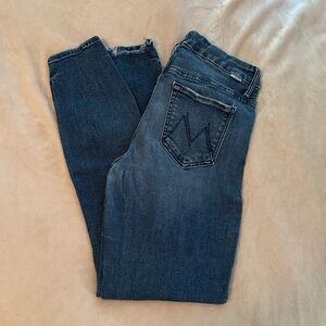 MOTHER Denim - High Waisted Looker Ankle Chew, Size 28